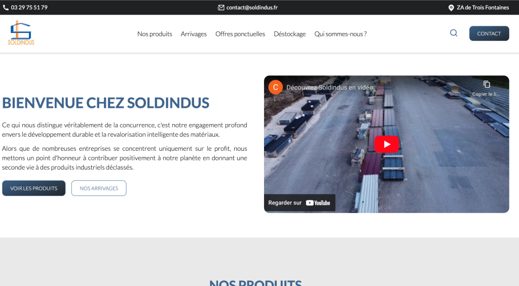 Site web refonte soldindus