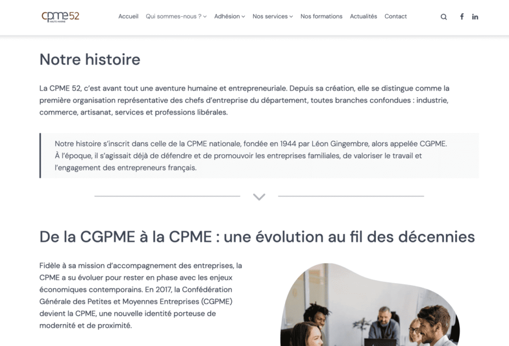 Refonte de site web